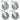 8 Pcs Bolt Hole Swivel Casters 100 Mm