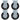 8 Pcs Fixed Casters 125 Mm