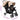 Tandem Stroller Taupe And Black Steel