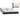 Bed Frame Without Mattress Black&White Faux Leather 150X200 Cm King Size