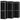 18-Panel Folding Exhibition Display Wall 362X200 Cm Black