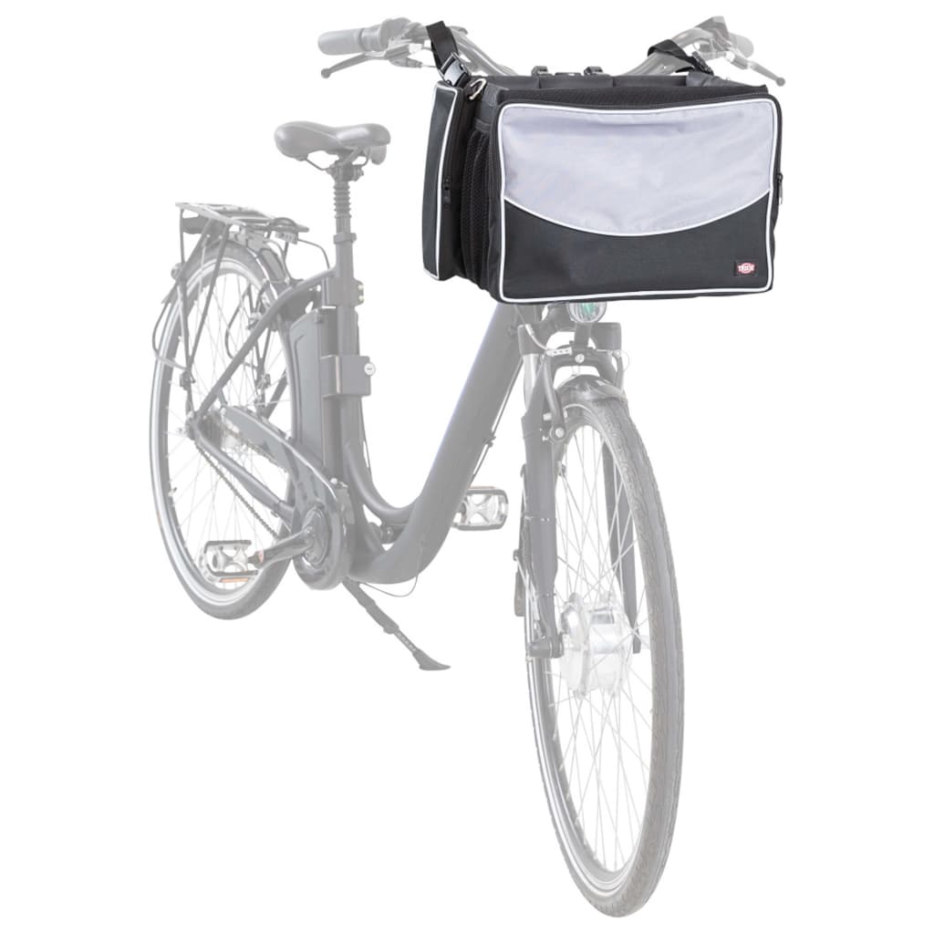 Trixie Front Bicycle Basket For Pet 41X26X26 Cm Black And Grey
