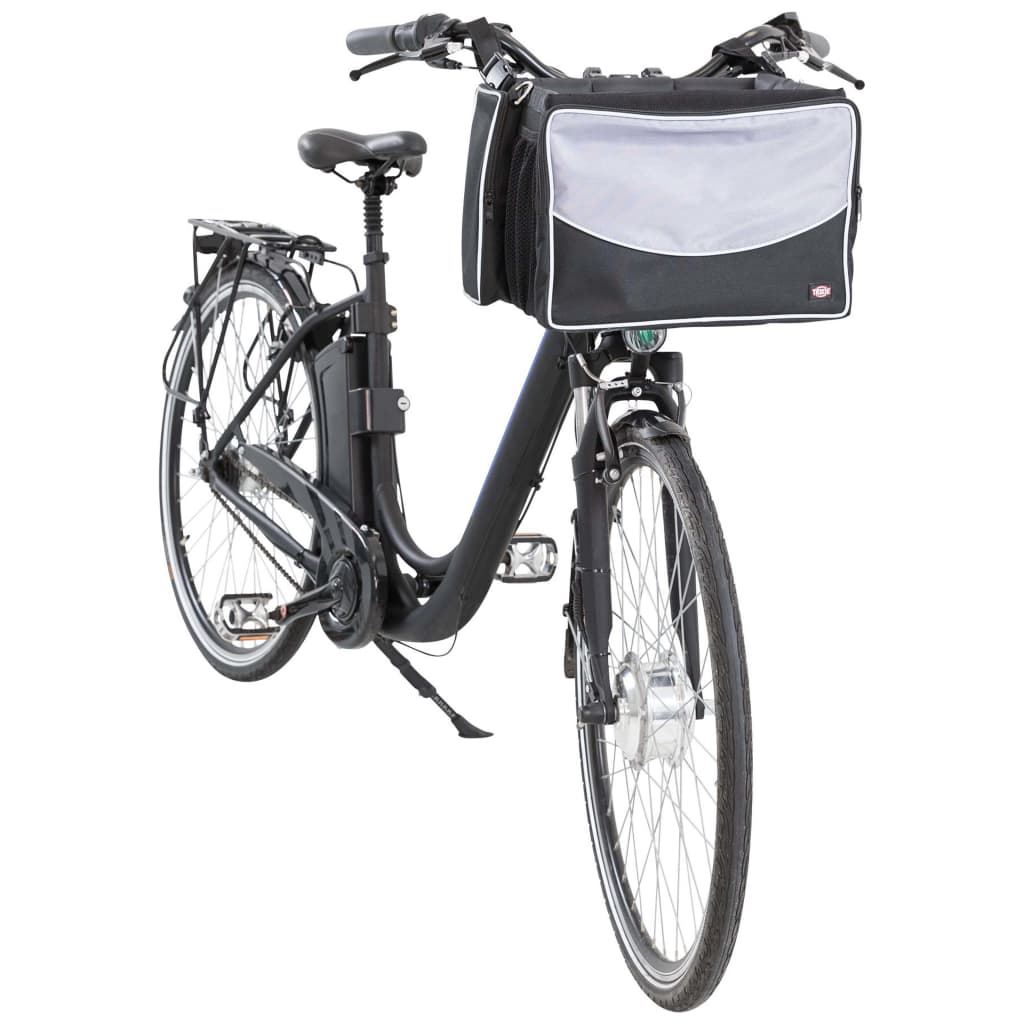 Trixie Front Bicycle Basket For Pet 41X26X26 Cm Black And Grey