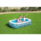 Inflatable Kids Pool Blue 229x152x56 cm