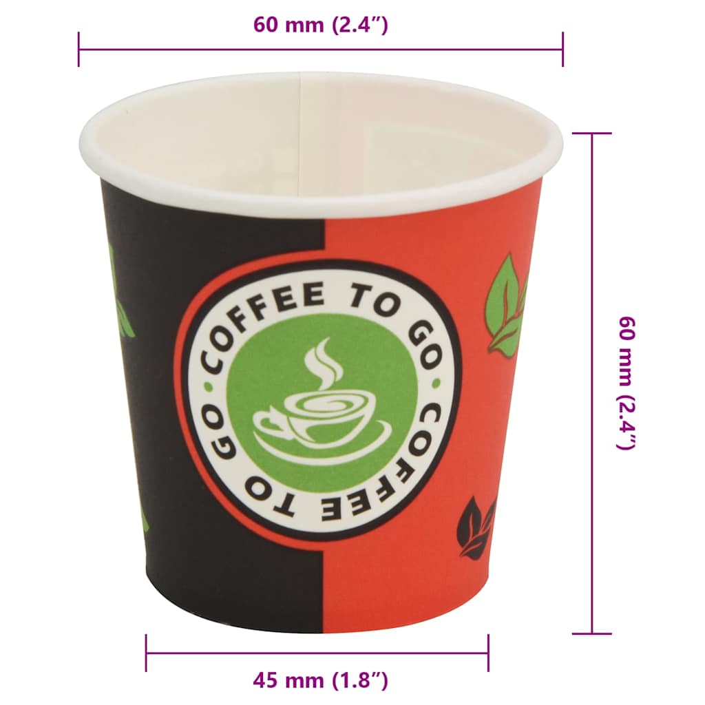 1000 Pcs Disposable Coffee Cups Paper (4 Oz)