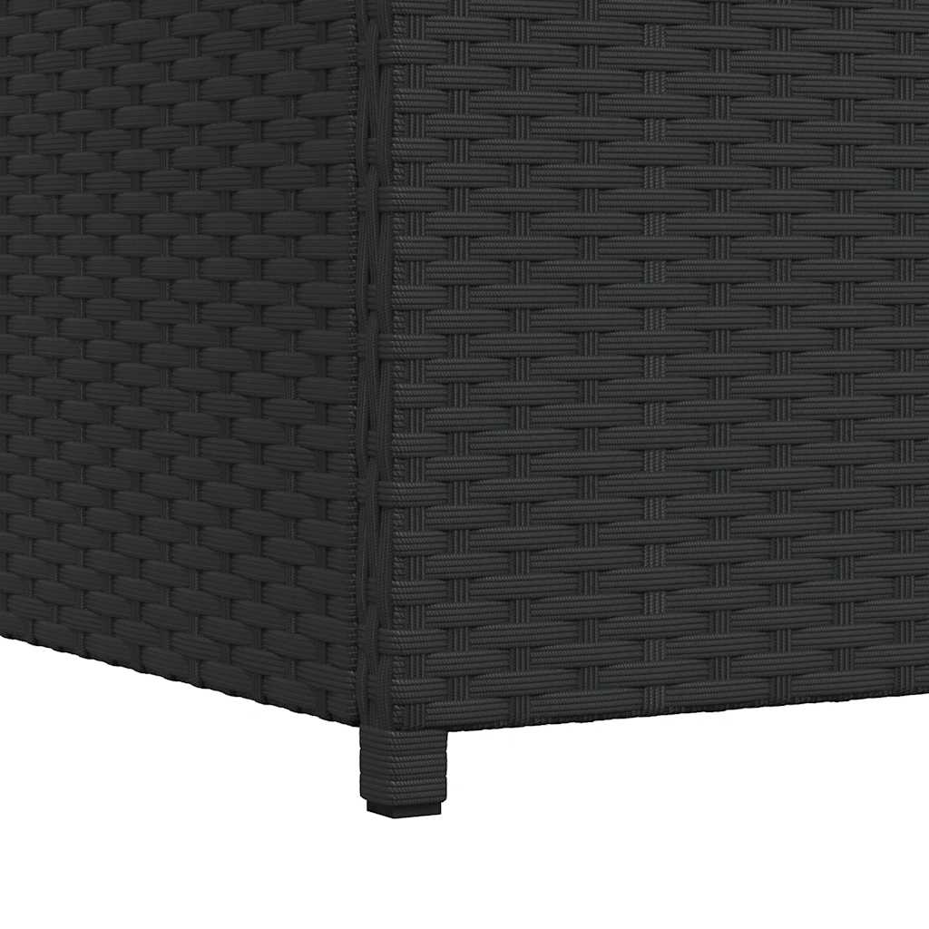 Garden Storage Box Black 120x50x60 cm Poly Rattan