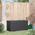 Garden Storage Box Black 120x50x60 cm Poly Rattan