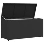 Garden Storage Box Black 120x50x60 cm Poly Rattan