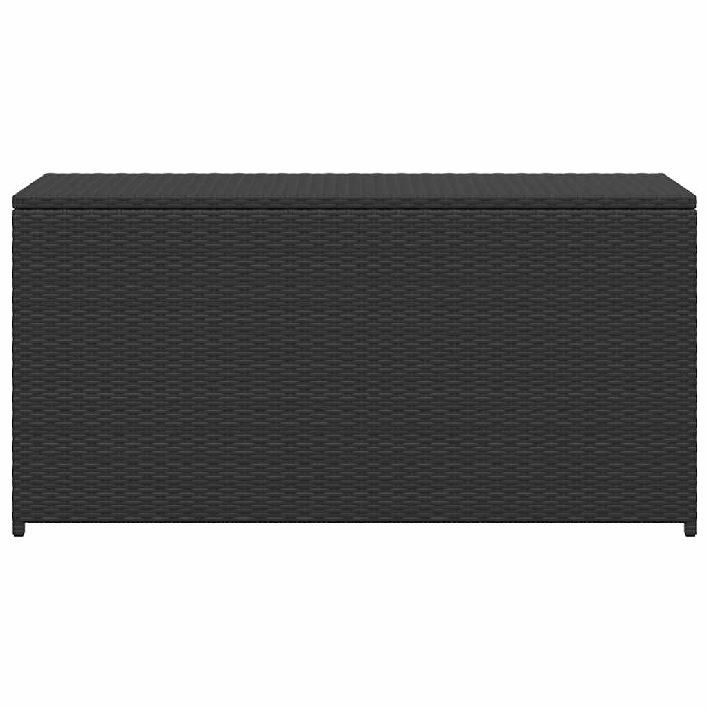 Garden Storage Box Black 120x50x60 cm Poly Rattan