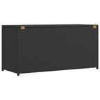 Garden Storage Box Black 120x50x60 cm Poly Rattan