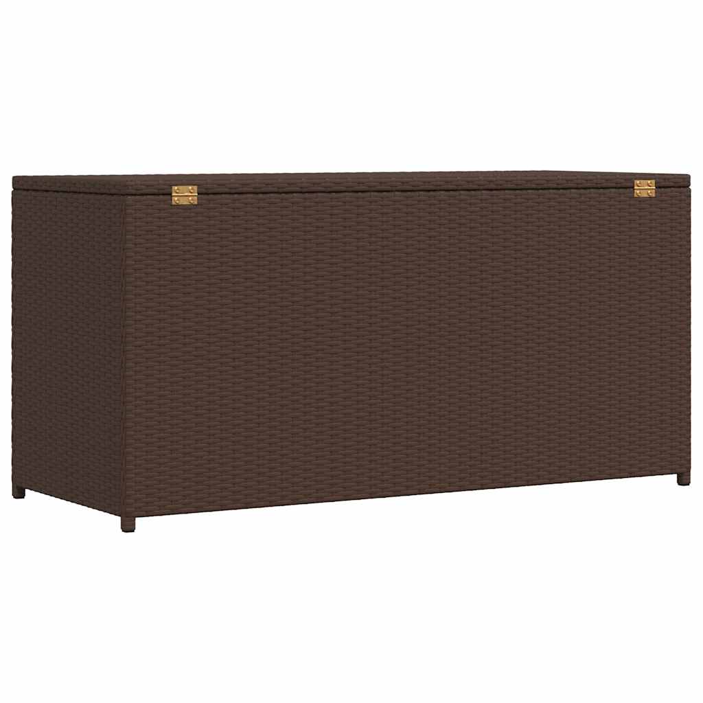 Garden Storage Box Brown 120x50x60 cm Poly Rattan
