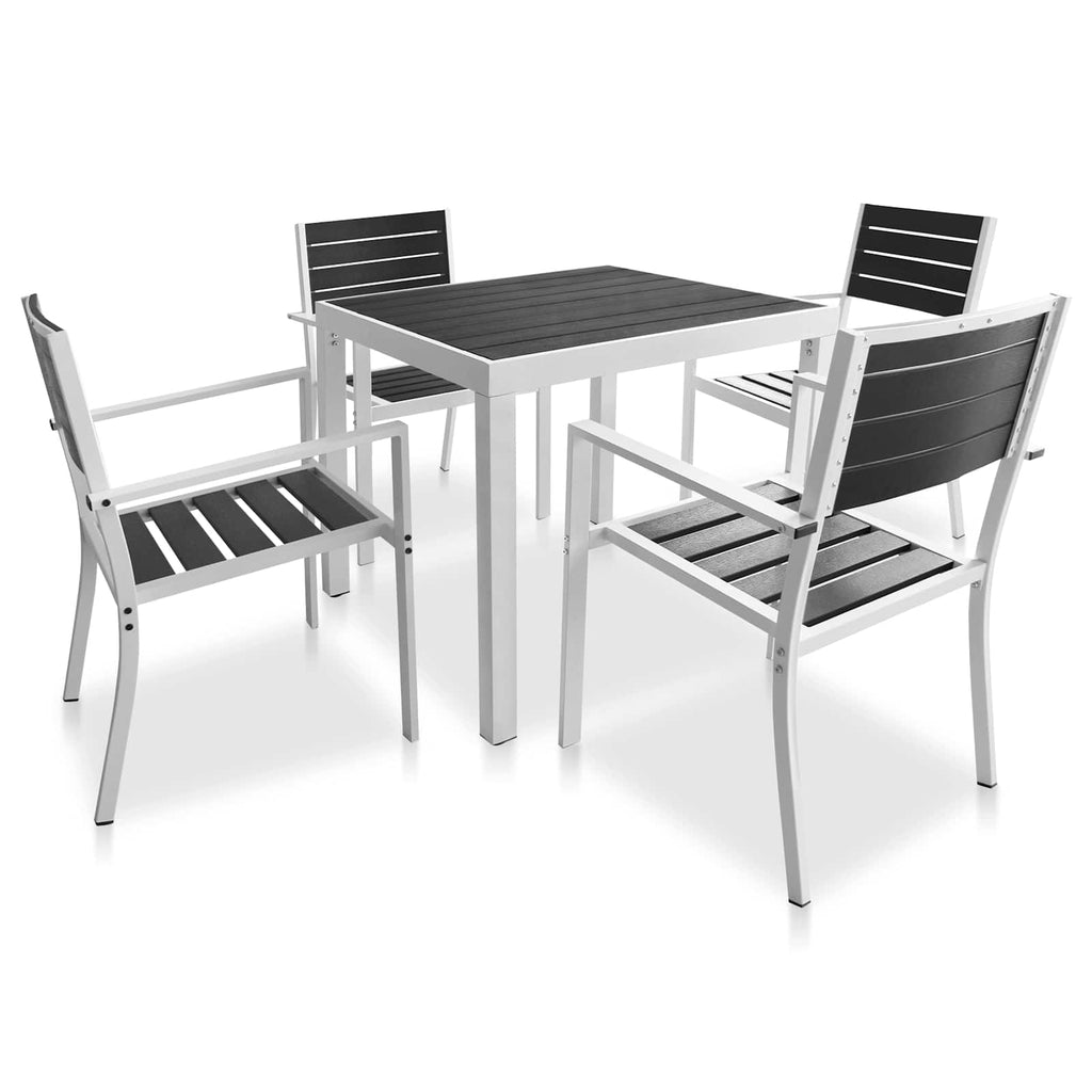 Furniture Set 5 pcs Black and White