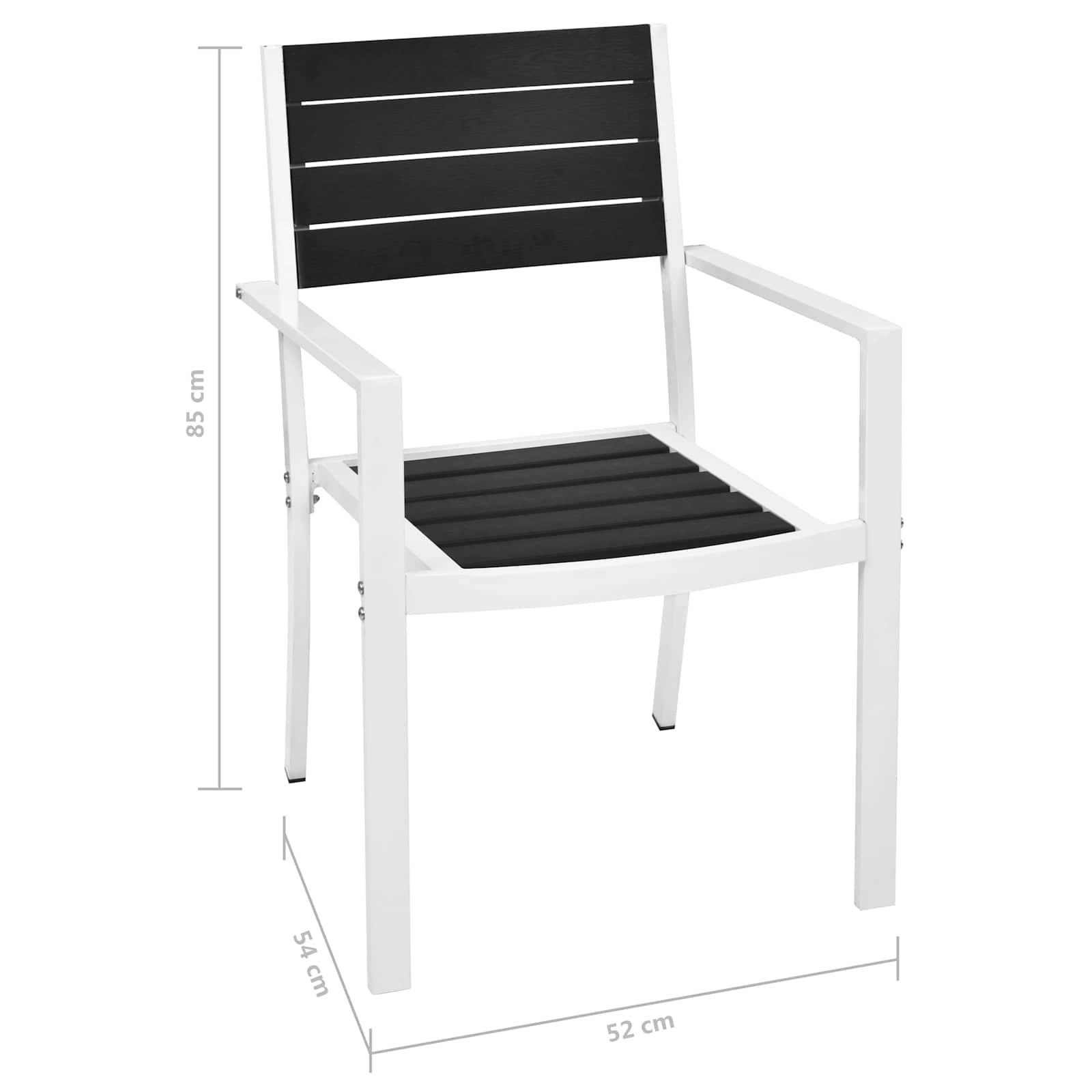 Furniture Set 5 pcs Black and White