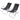 Reclining Deck Chairs 2 pcs Steel Black