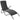Folding Sun Lounger Poly Rattan Black