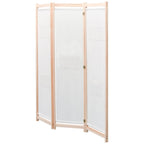 3-Panel Room Divider Cream 120x170x4 cm Fabric