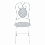 3 Piece Bistro Set Steel Greyish White