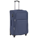3 Piece Soft Case Trolley Set Navy Blue