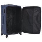 3 Piece Soft Case Trolley Set Navy Blue