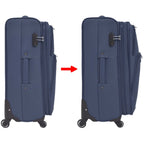 3 Piece Soft Case Trolley Set Navy Blue