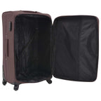 3 Piece Soft Case Trolley Set Coffee