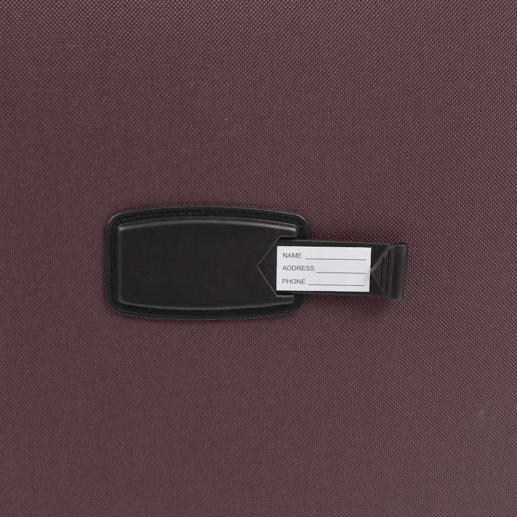 3 Piece Soft Case Trolley Set Coffee