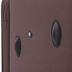 3 Piece Soft Case Trolley Set Coffee