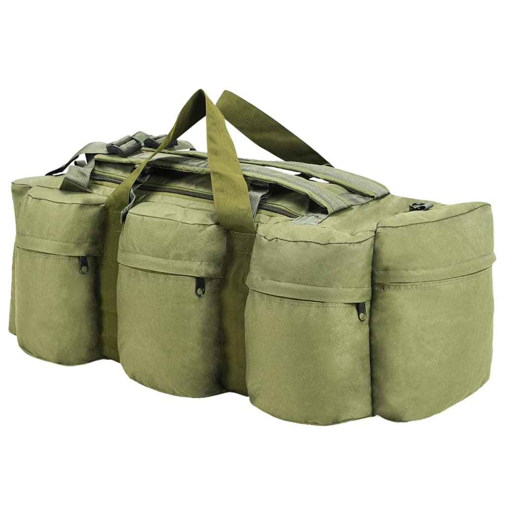 3-in-1 Army-Style Duffel Bag 45 L Olive Green