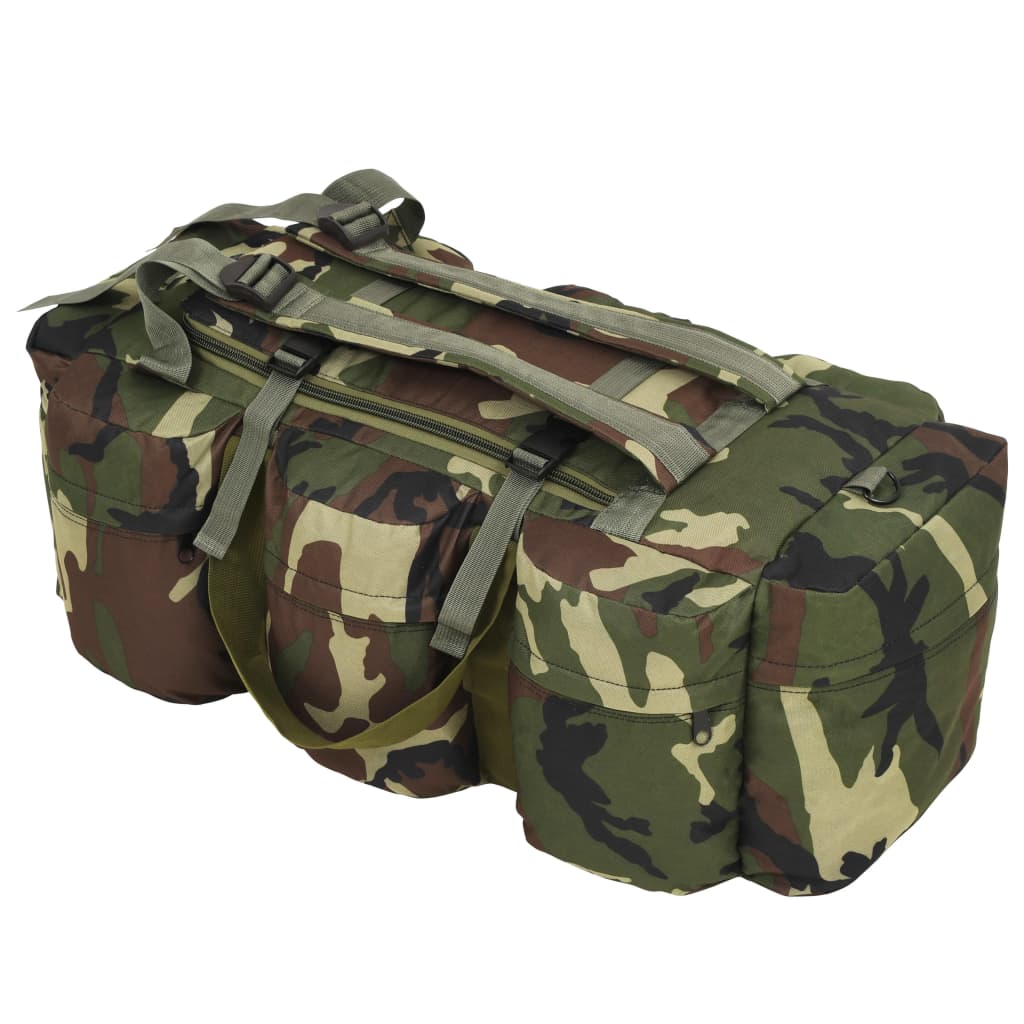 3-in-1 Army-Style Duffel Bag 45 L Camouflage