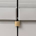 Garden Storage Cabinet with 4 Shelves Black and Grey