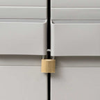 Garden Storage Cabinet with 3 Shelves Black and Grey