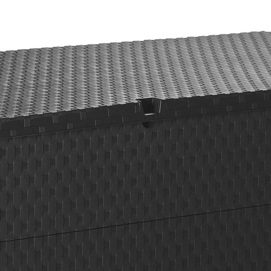 Garden Storage Box Anthracite 120x56x63 cm PP Rattan