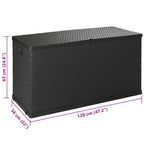 Garden Storage Box Anthracite 120x56x63 cm PP Rattan