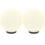 LED Bowl Lamps 2 pcs Spherical 25 cm PMMA