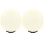 LED Bowl Lamps 2 pcs Spherical 40 cm PMMA