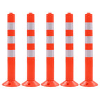 Traffic Control Bollards 5 Pcs Plastic 75 Cm
