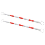 Retractable Traffic Cone Bars 2 Pcs Plastic 116-197 Cm