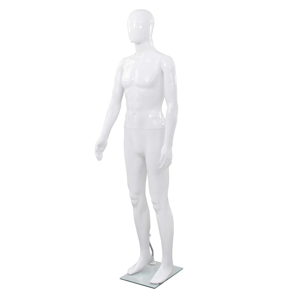 Full Body Mannequin With Glass Base Glossy 175 Cm