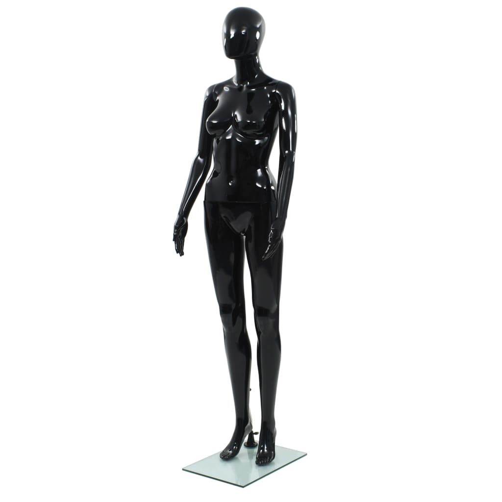 Full Body Mannequin With Glass Base Glossy 175 Cm
