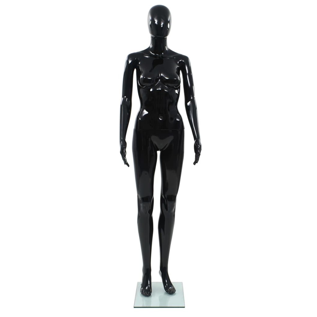 Full Body Mannequin With Glass Base Glossy 175 Cm