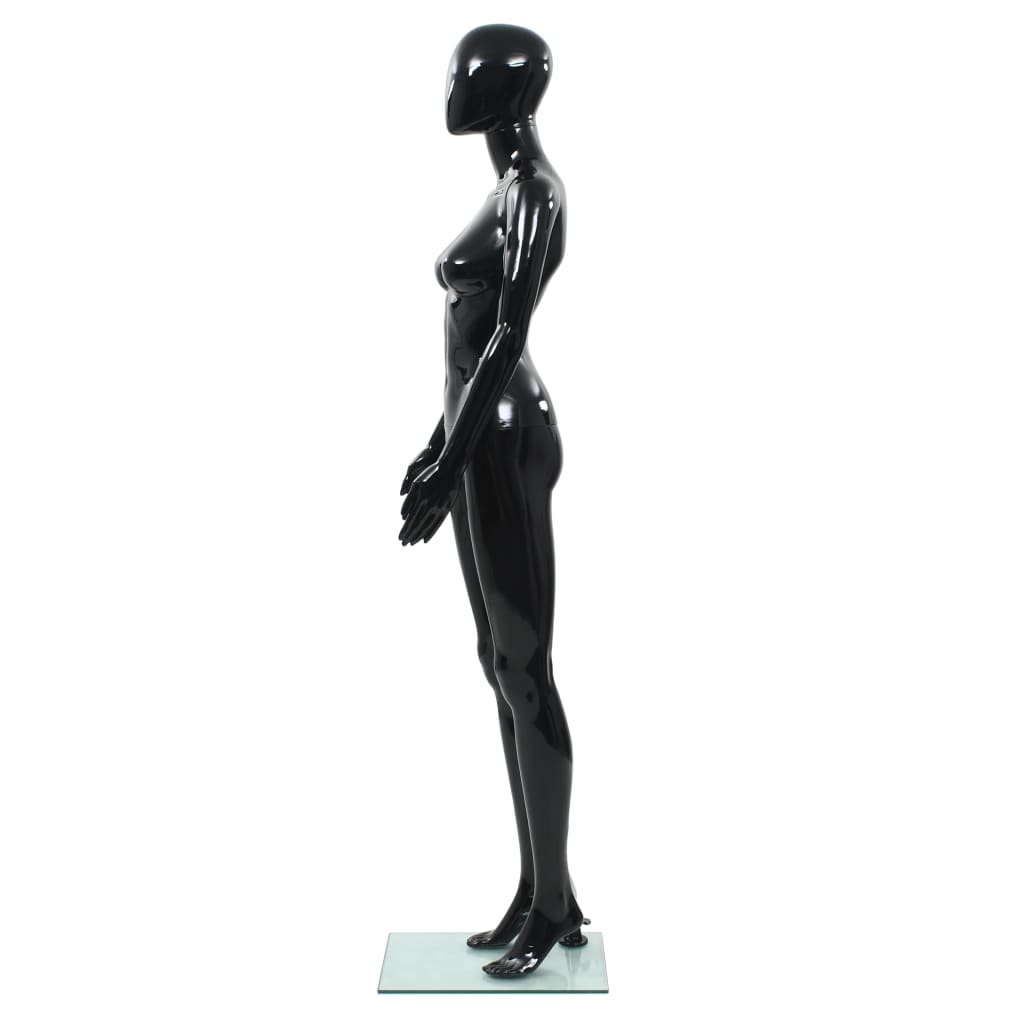 Full Body Mannequin With Glass Base Glossy 175 Cm