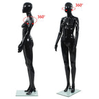 Full Body Mannequin With Glass Base Glossy 175 Cm