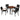 5 Piece Outdoor Dining Set Poly Rattan and Acacia Wood Black