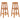 Bar Chairs 2 pcs Solid Acacia Wood