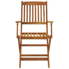 7 Piece Folding Outdoor Dining Set Solid Acacia Wood