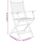 7 Piece Folding Outdoor Dining Set Solid Acacia Wood