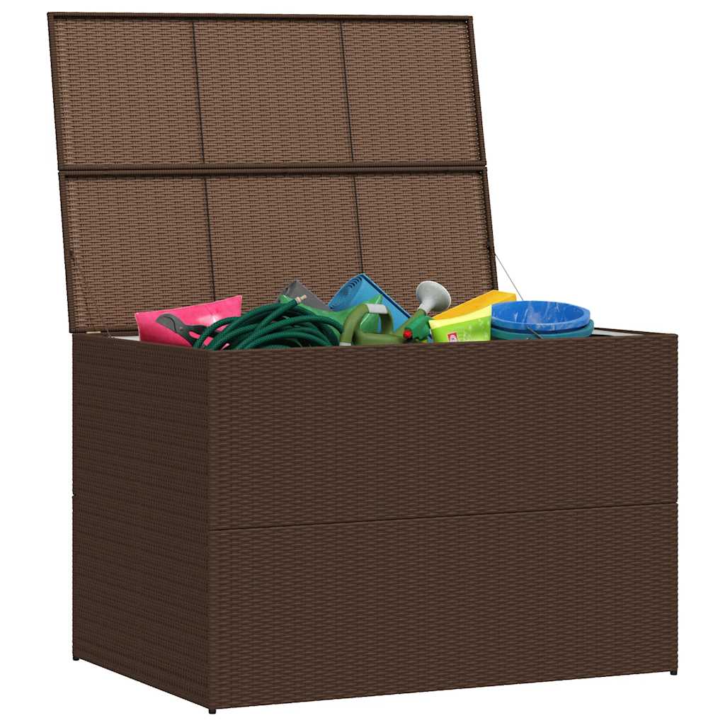 Garden Storage Box Brown 150x100x100 cm Poly Rattan