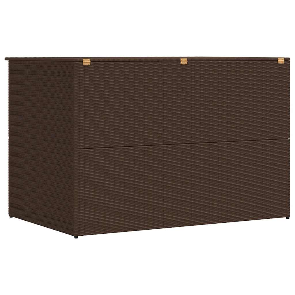 Garden Storage Box Brown 150x100x100 cm Poly Rattan