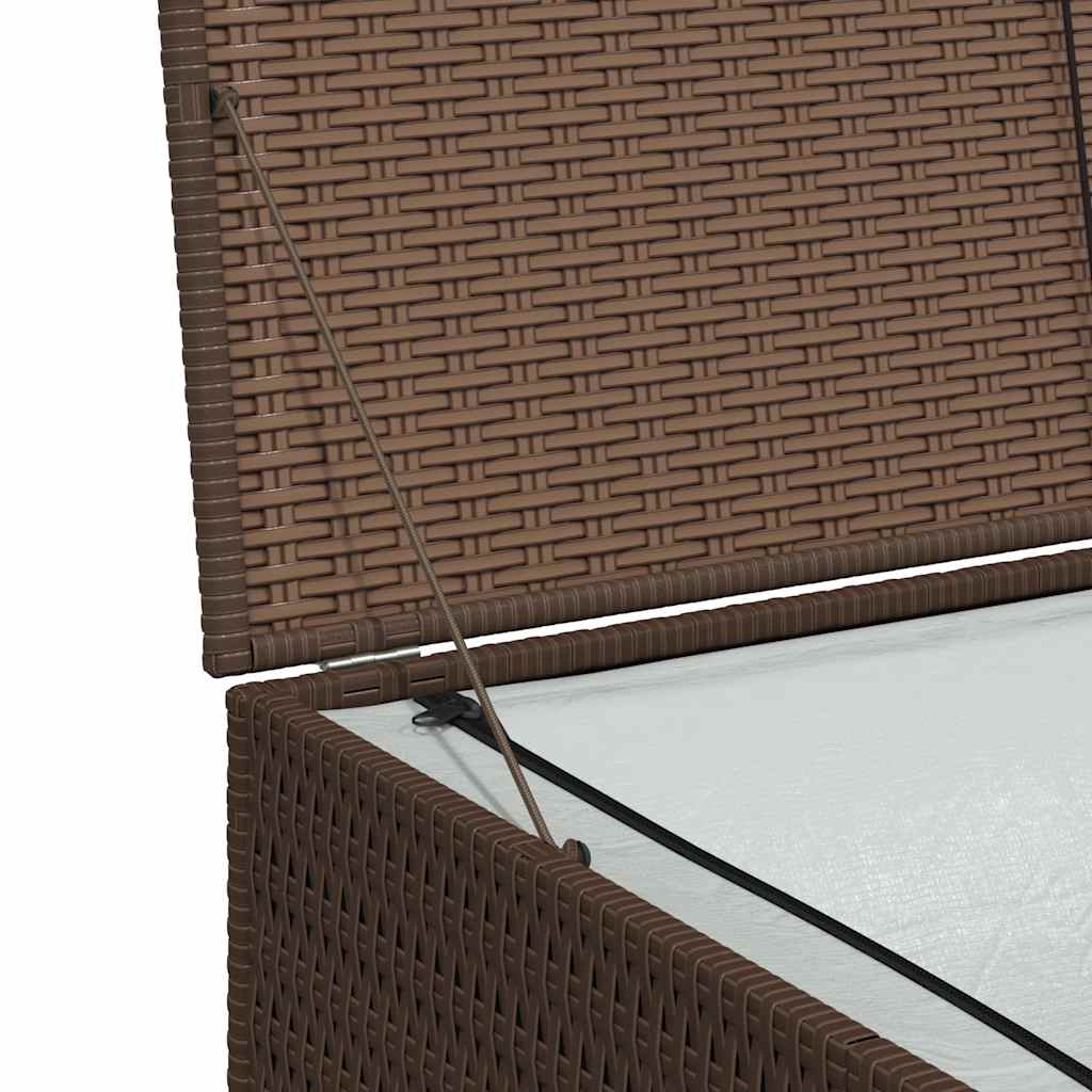 Garden Storage Box Brown 150x100x100 cm Poly Rattan