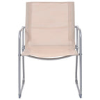 4 Piece Garden Lounge Set Fabric & Steel Cream